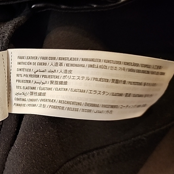 Abercrombie & Fitch Pants Womens 34/18 Straight High Rise Faux Leather (13PF5) - Picture 5 of 6